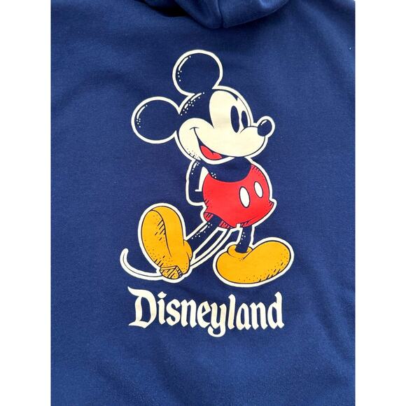 Disney Mickey Mouse Hoodie Men Size Small Full Zip Navy Sweatshirt - Picture 4 of 8